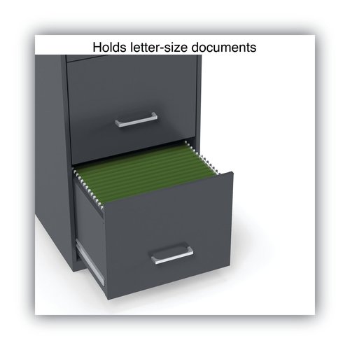 Alera Soho Vertical File Cabinet, 3 Drawers: Pencil/File/File, Letter, Charcoal, 14" X 18" X 26.9"