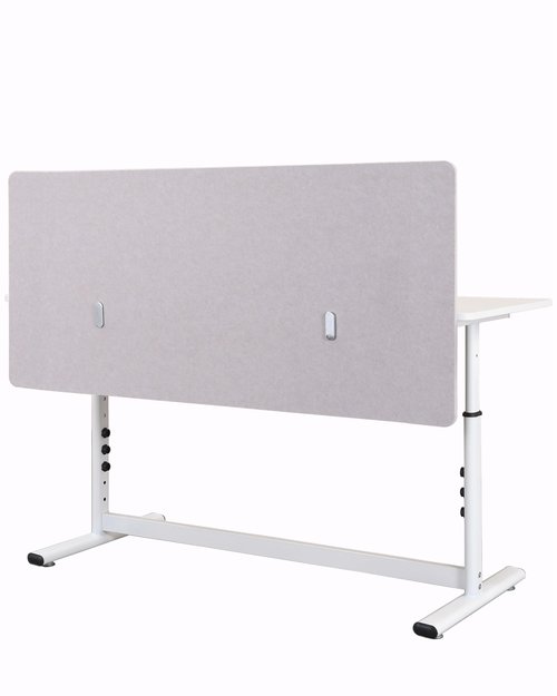 Vandebiao Clamp-On Beige Soundproof Desk Divider - 48 x 24 Inch Acoustic Privacy Screen for Office Partition