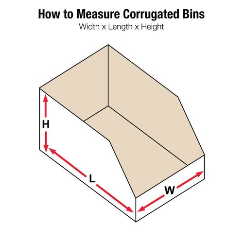 Aviditi Corrugated Cardboard Storage Bins, 6"x 24"x 4 1/2", White, Pack of 50, for Warehouse, Garage and Home Organization