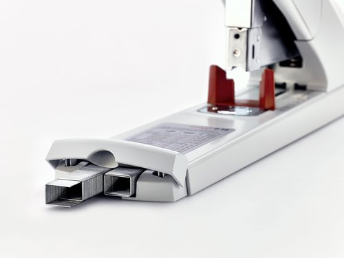 Novus B56 Heavy Duty Stapler, 200 Sheet Capacity, Anti-Jam, 3" Stapling Depth w/ Adjustable Guide, Staple Bypass, German Engineered (023-0059)