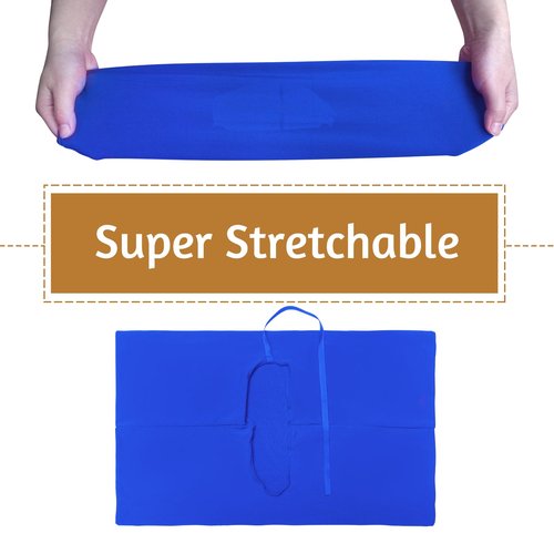 KICNIC Blue Book Covers 3 Pack, 9x11 Inch Jumbo Stretchable Book Sox for Most Hardcover Books, Up to 10”x12.5” Washable, Reusable Protective Cover for Textbooks