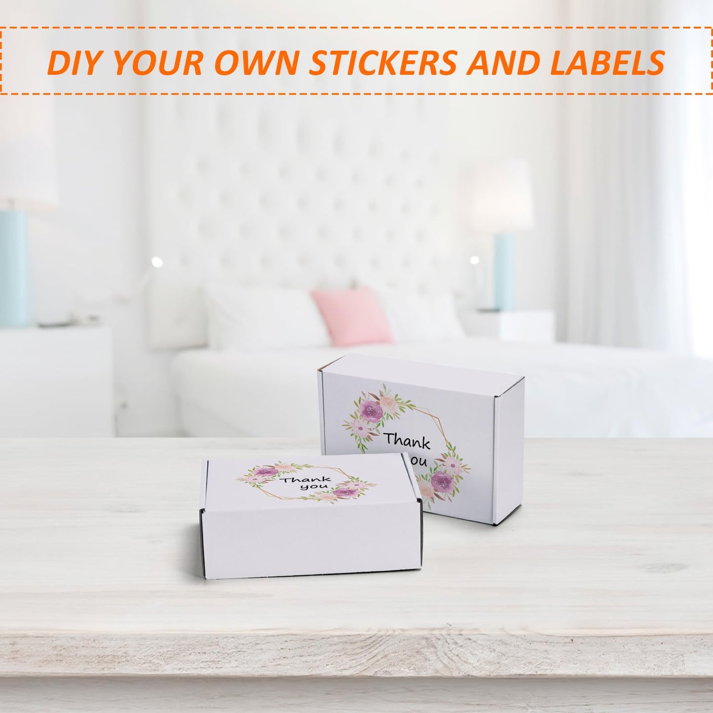 HORLIMER 9x6x3 Shipping Boxes Set of 30, White Corrugated Cardboard Mailer Box for Packing Small Business