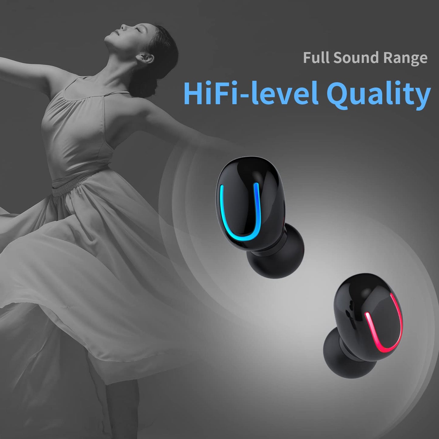 Wireless Earbuds Bluetooth 5.1 True Wireless Earbuds with Microphone,Noise Cancelling Wireless Ear Buds,Smallest Earbuds for Android,iOS,Ear Phone Wireless Earbuds,audifonos Bluetooth inalambricos…