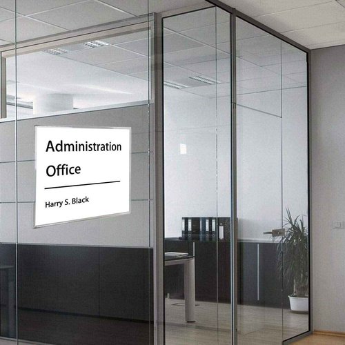 NIUBEE Acrylic Sign Holder 14x11 Inches Horizontal, Clear Plastic Wall Mount Sign Holder Poster Paper Holder with Double Sided Adhesive Tape for Office, Home, Store, Restaurant-No Drilling(6 Pack)