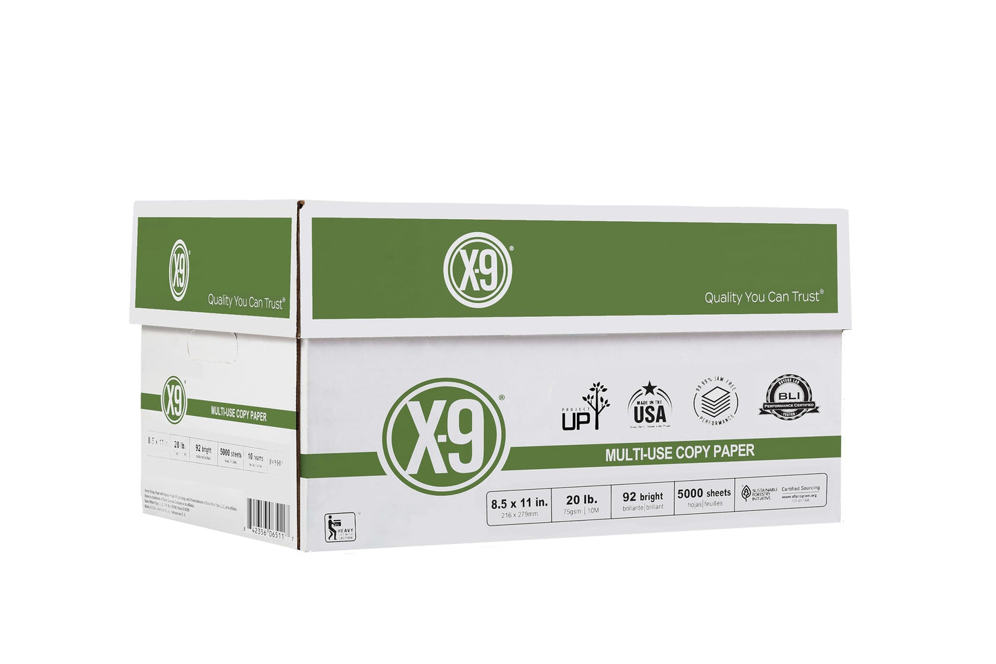 (8.5"" x 11"" Letter) - X-9 Multi-Use Print & Copy Paper, White, Brightness 92, Pallet of 40 Cases- 200,000 Pages Total