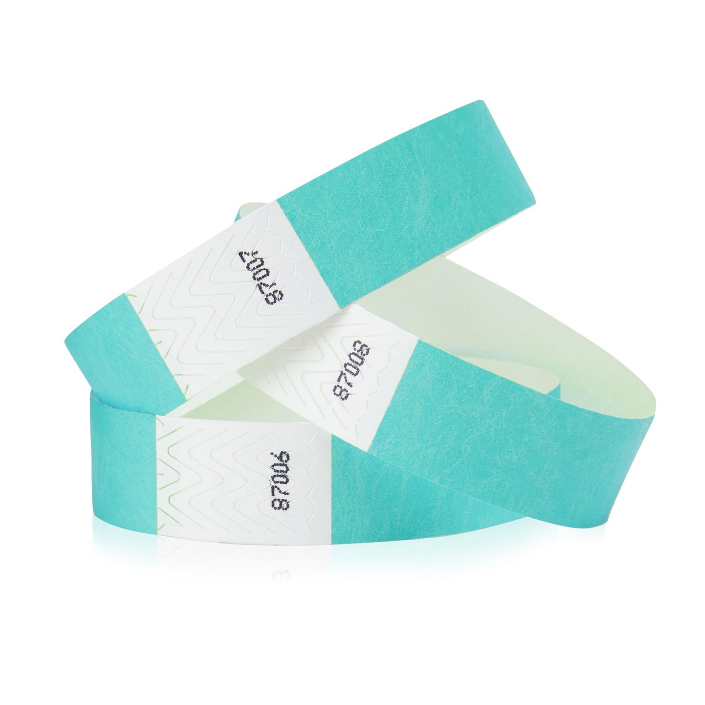 1,000 WristCo Aqua Tyvek Wristbands for Events - Comfortable Tear Resistant Paper Bracelets ID Wrist Bands for Concerts Festivals Admission Party Identification