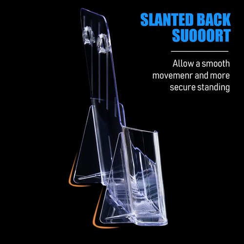 Outus 2 Sets 8.5 x 11'' Acrylic Brochure Holder with Business Card Holder Bifold Acrylic Literature Display Stand Half Page Flyer Display Magazine Pamphlet Booklet Stand for Desk Wall Mount