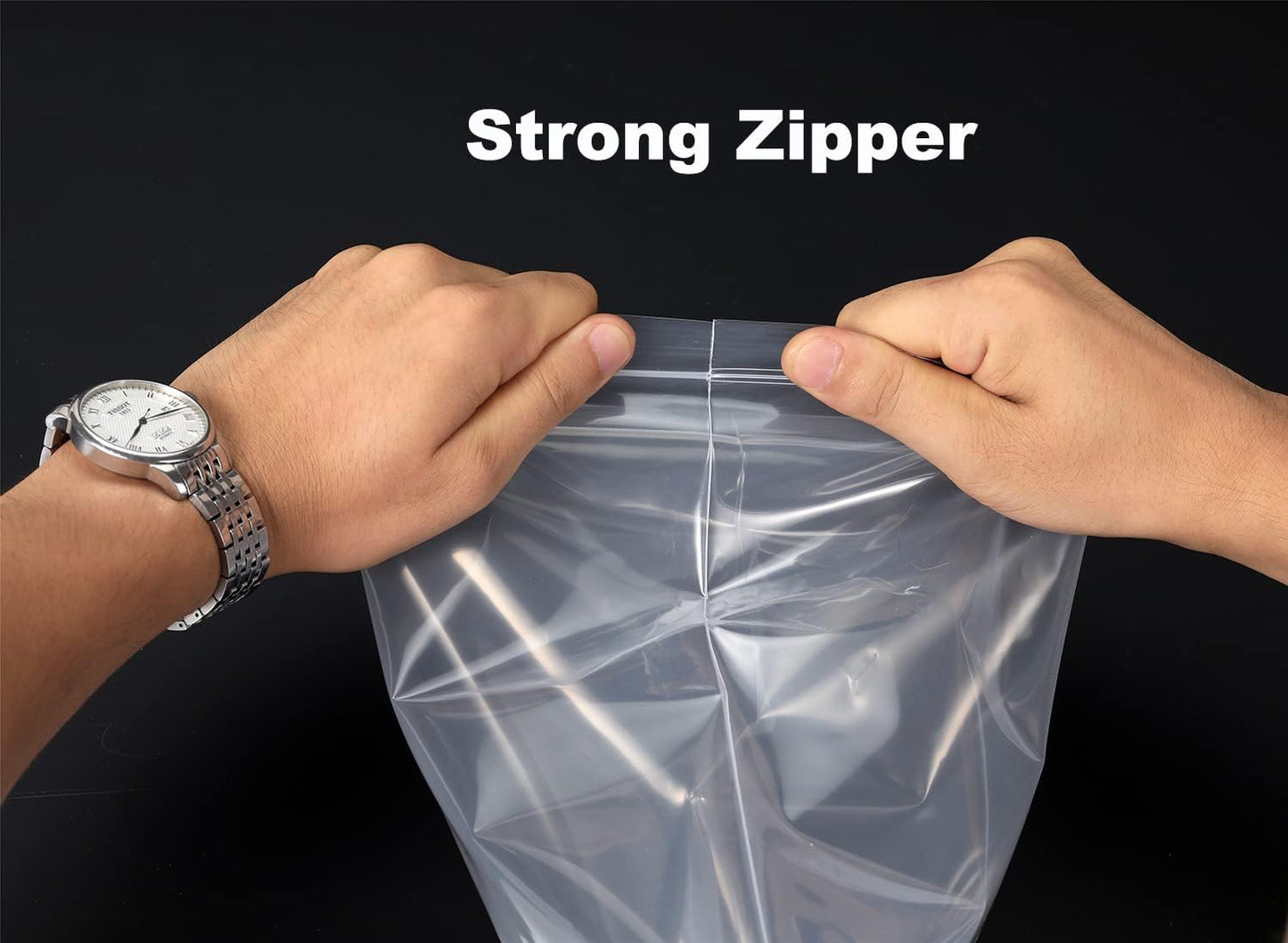 Thick 5 Mil Clear Zip Plastic Bags - Heavy-Duty Reclosable Storage Bags for Cards & Snacks | 20-Pack, 7 x 9 Inches