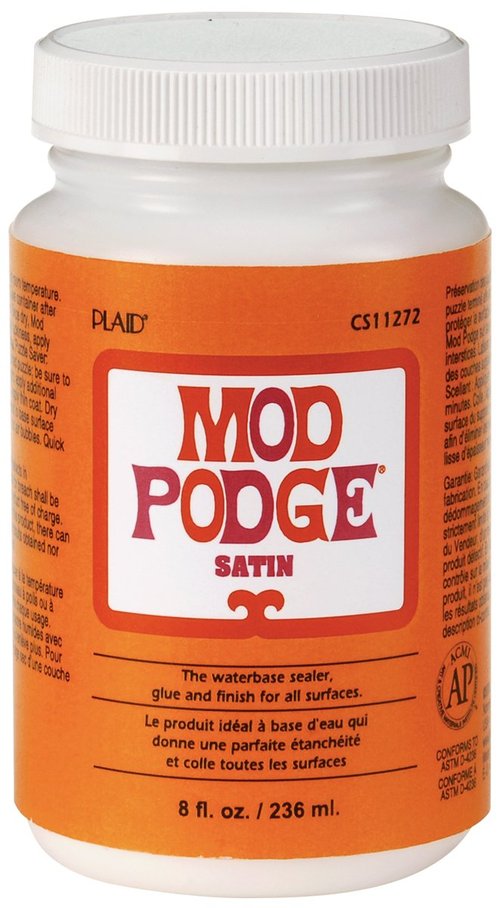 Mod Podge | Water-Based Sealer and Glue - Satin Finish, 8 oz, Clear for Crafting