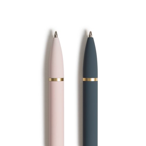 U Brands Soft Touch Midnight Monterey Ballpoint Pens, 1 mm, 4 Count (5136E06-24) & Monterey Soft Touch Ballpoint Pens, Office Supplies, Midnight Black and Blush, Medium Point, 0.7mm, 2 Count