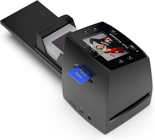 135 Film Negative Scanner Slide Viewer, Converts 35mm Film Negatives & Slides to Digital JPEG Images, 2.4 LCD Screen, with Quick Slide Holder