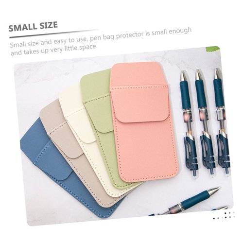 EXCEART Sleeve Protectors Leather Medical Pencil Case Pocket Pencil Holder Pu Man Work Shirt