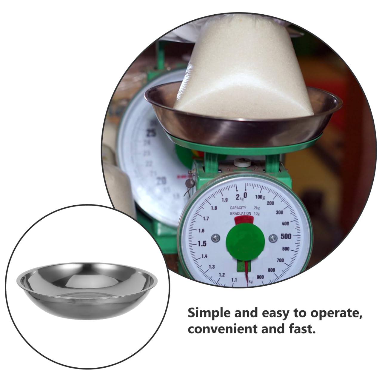 Stainless Steel Weighing Pan 10.1X10.1X2.1 Inch Replacement Scale Tray for Digital Kitchen Scales Accurate Food Measuring Bowl Durable and Easy to Clean for Home and Bakery