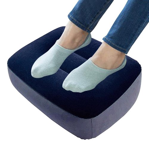 Generic Ergonomic Desk Footrest for Comfort and Support, Gray Blue