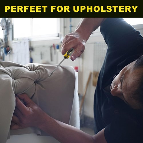 2 Pack Heavy Duty Staple Remover with Double Pronged Head, Tack Puller Industrial Staple Remover Upholstery Tool for Furniture Floor Carpet Carton