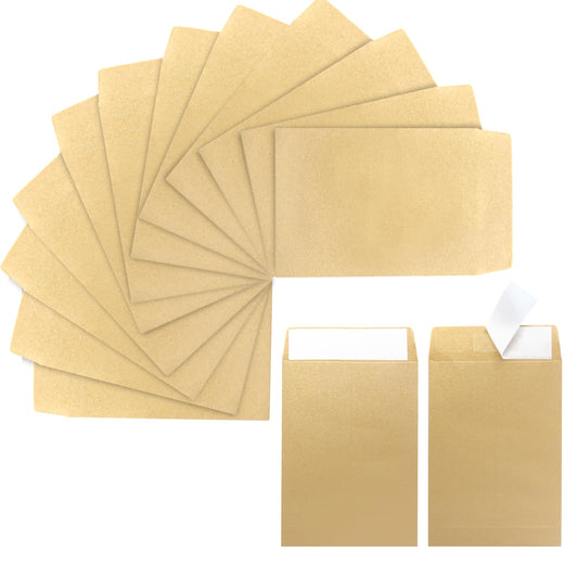 100 Pack Kraft Small Coin Envelopes, 3.23"4.53", Brown, Fully Sealed Seed Envelopes; Mini Envelopes for Office, Home, School