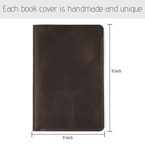 wowlomo Leather Notebook Cover for A5 Moleskine Notebook - 8.3" x 5" inch Handmade Soft Leather Journal Cover, Vintage Refillable Notebook Cover for Hardcover Notebooks Men|Planner|Gift|Coffee Adult