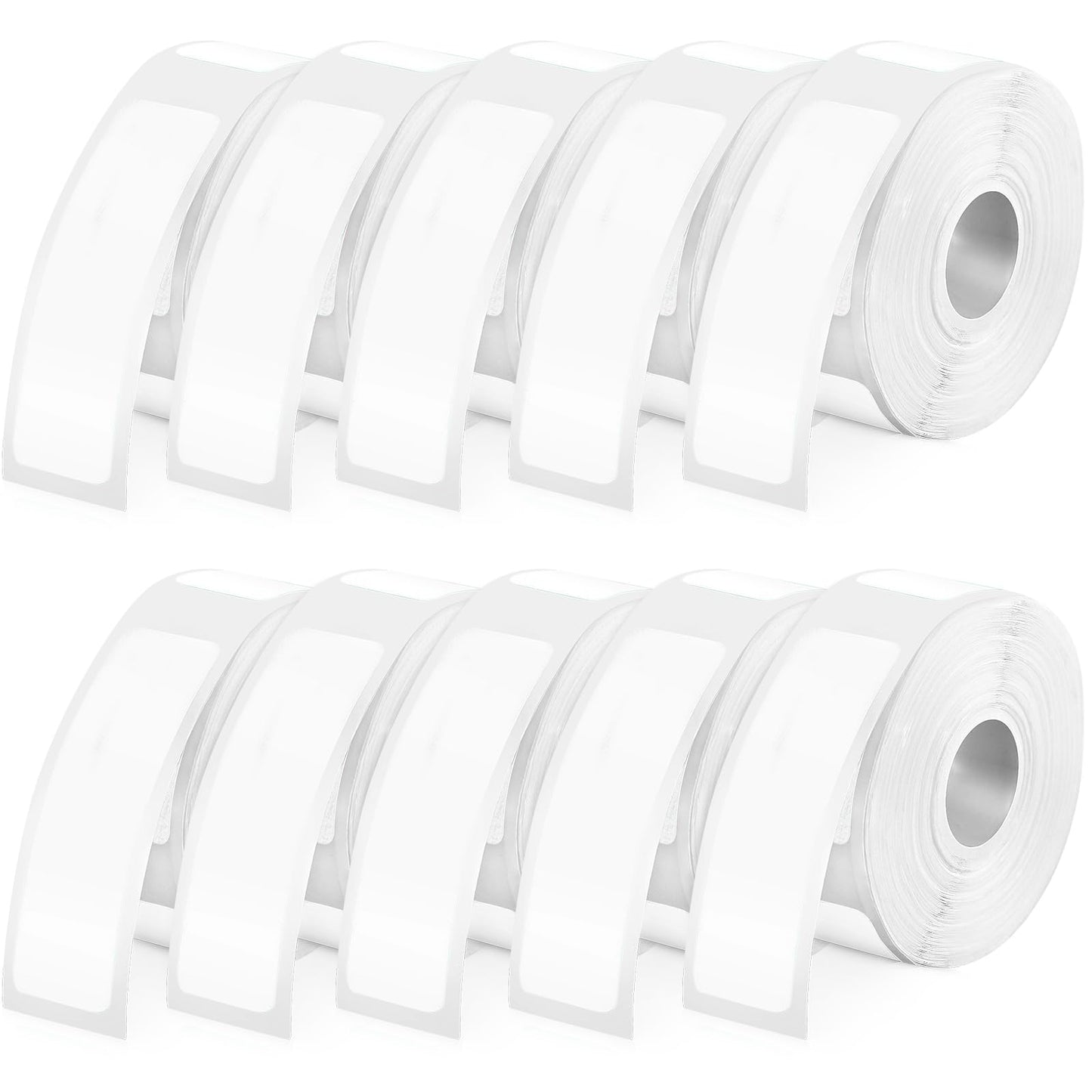 Gersoniel 1600 Pcs Label Tapes Compatible with D30 Label Printer Laminated Labeling Stickers Thermal Labels for Home Office(White,12x40mm)