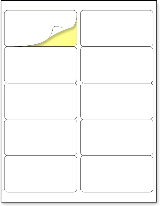 Skiennix Printable White Sticker Labels - 200 Sheets (2" x 4") for Laser & Inkjet Printing - Matte Finish, 10 Per Page