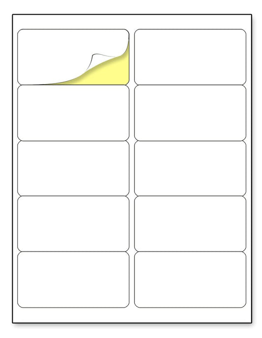 (2" x 4") 200 Sheets, Printable White Sticker Labels, Laser/Inkjet Printing - Matte, 10 per Page
