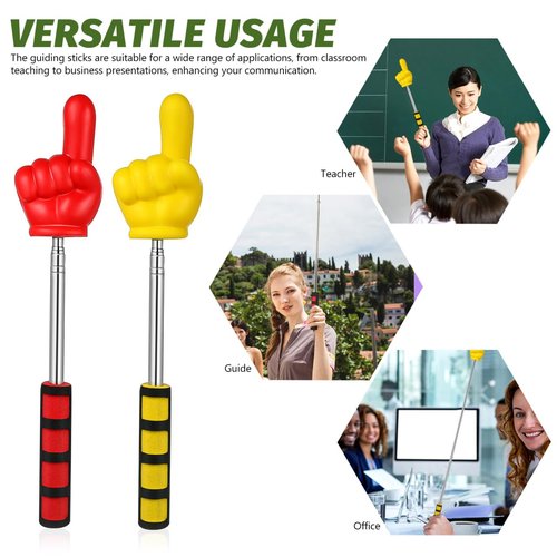 Gatuida 2pcs Pointer Stick for Classroom Teachers Students Extendable Finger Pointer Stick Classroom Essentials