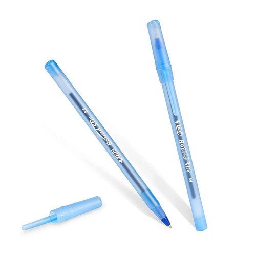 BIC PENS Bulk Pack of 240 Ink Pens, Round Stic Xtra Life Ballpoint, Medium point 1.0 mm, 120 Black & 120 Blue Combo Pack in Bulk