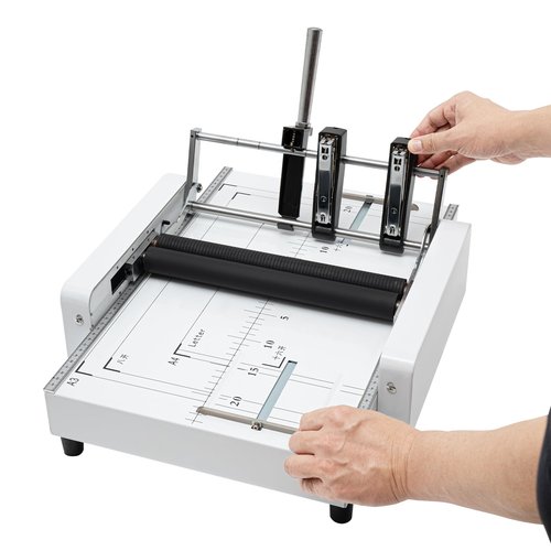 Automatic Booklet Maker Machine, Max 11.7" × 16.5" Paper Folding and Binding Machine Book Stapler Saddle Stitch Booklet Folder Stapler Stapling Machine for Homes, Schools, Churches