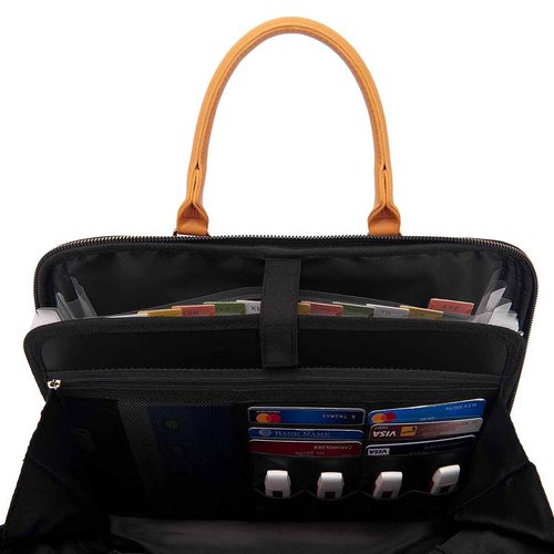 Accordian File Organizer Tote,Folder with Zipper & Labels,12 Pocket Expanding File Folder with Multi-Pockets Paper Folder for Letter A4 Files Business Teacher Office Bag Handbags for Ladies