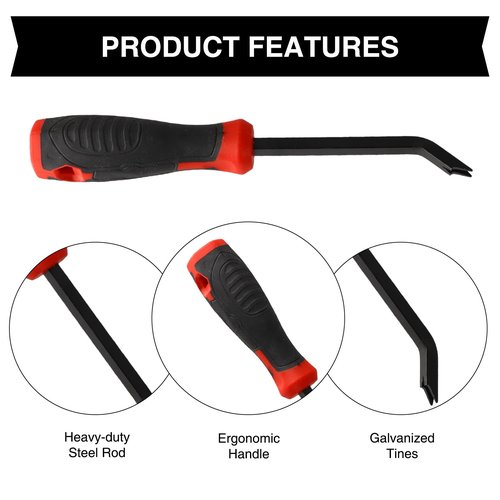 QIYUDA 2PCS Staple Remover Heavy Duty, Carpet Tack Strip Remover Tool, Stapler Puller
