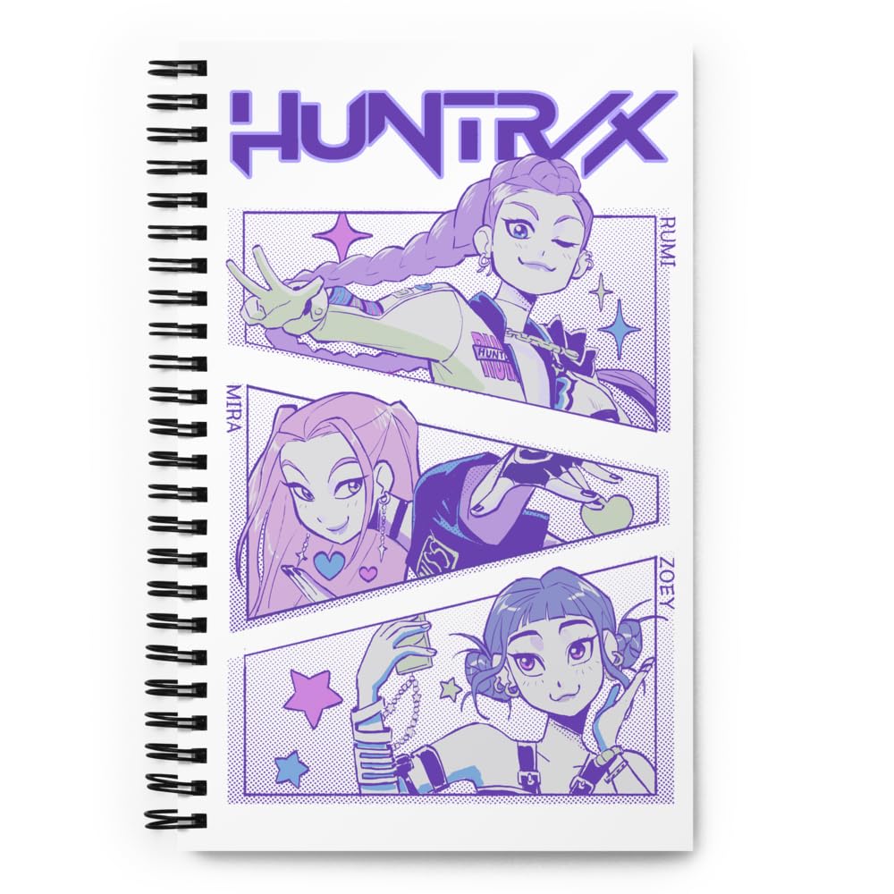 KPop Demon Hunters Huntrix 5.5" × 8.5" Spiral Notebook