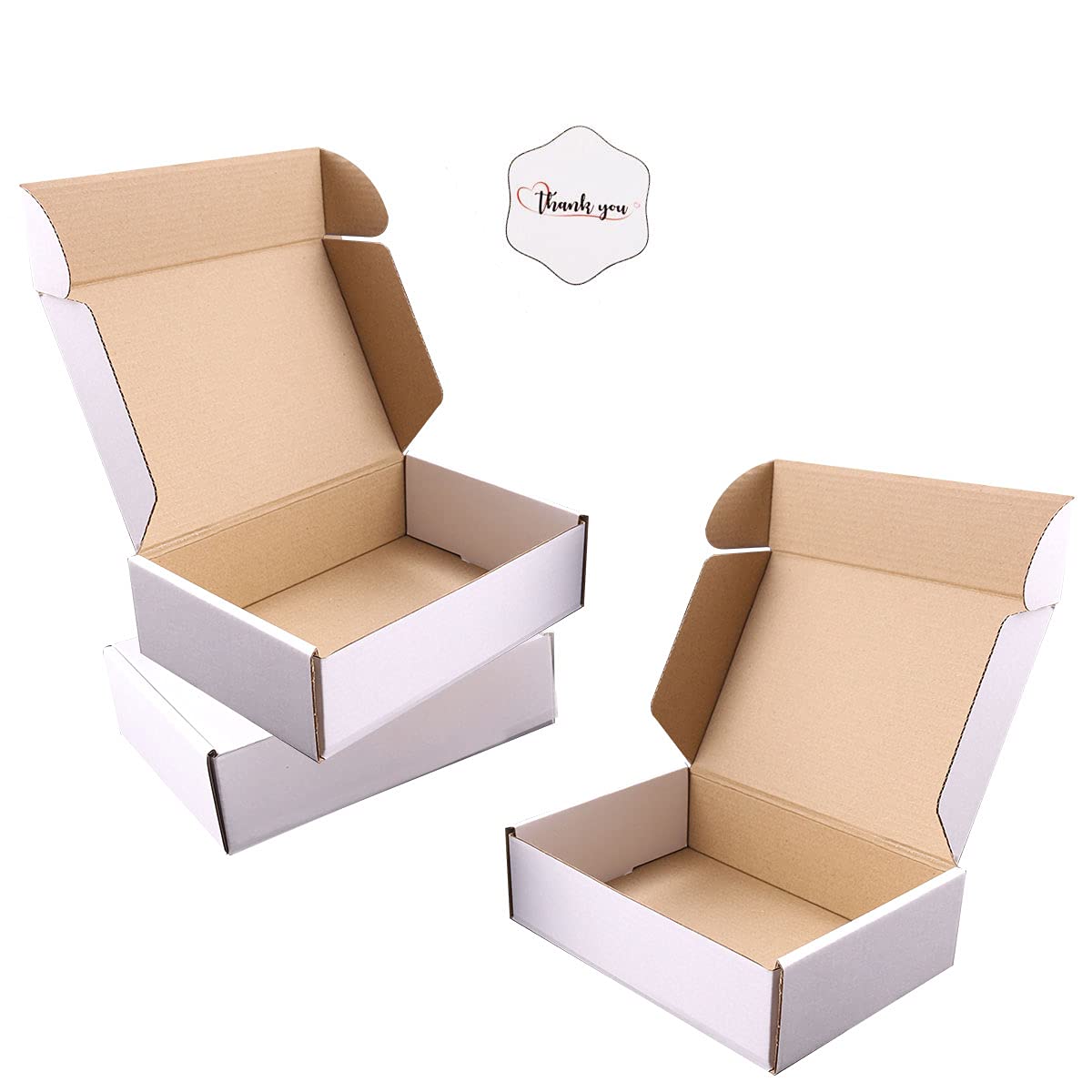 JIUZHOUXIN Shipping Boxes, 12''x9''x4'' Which is Anti-Impact Come with Exquisite Sealing Label.Suitable E-Commerce Packaging, Shipping Packaging.