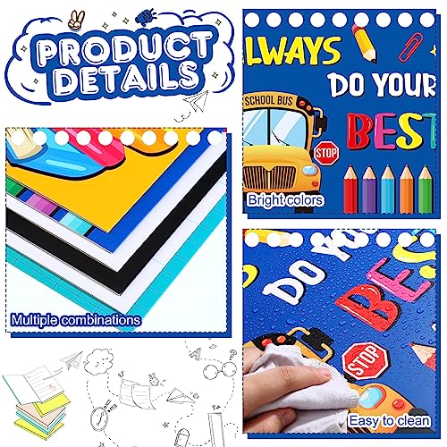 Harloon 24 Pcs Privacy Boards for Student Desk Dividers for Students Cardboard Privacy Folders Classroom Study Carrel Dividers Bulk Folder for Test Reduces Distraction(Inspirational)
