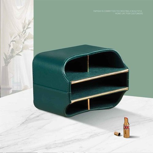YAPISHI 1x Swivel Desk Organizer + 1x Remote Control Holder 3 Compartments