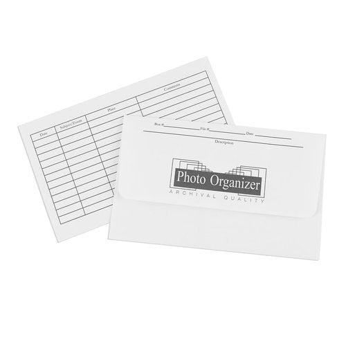 Lineco, Acid Free Photo organizer White File Envelopes 4x6 Inch, for Photos, Postcards, Greeting Cards (25/Pack, 4 Packs)
