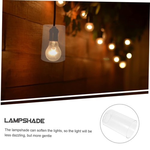 HOLIDYOYO Glass Cylinder Lampshade Modern Pendant Light Cover for Home Decor and Elegant Replacement for Table Lamps Floor Lamps and More