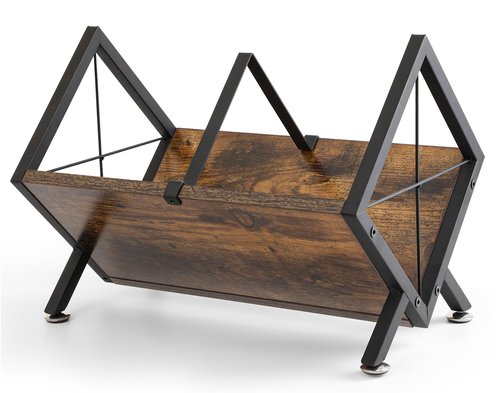 Vinyl Record Storage Rack, 80-100 LP Vinyl Record Holder|Stand|Display, Deep, Muted Tones with Distressed Vintage Textures, Retro Atmosphere, LP Holder, Organizer for Magazine, Book, Files, Albums