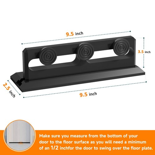 BUYYAH Door Security Bar, French Security Door Brace, Security Door Barricade, Withstands 3000 Lbs, Prevents Entry Burglaries Home Invasions