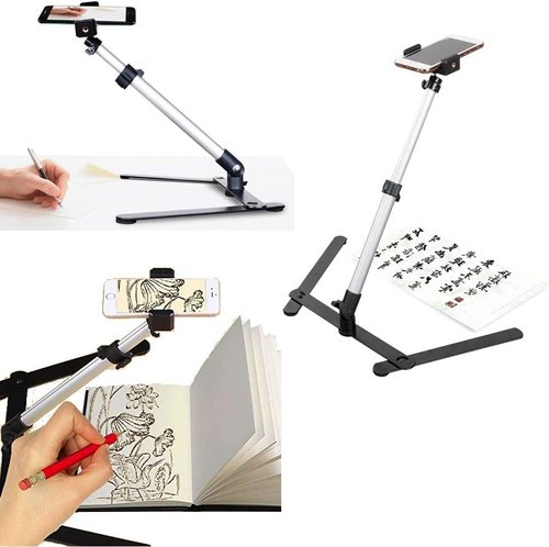 Photo Copy Pico Projector Stand - Adjustable Overhead Phone Mount for Live Streaming & Teaching