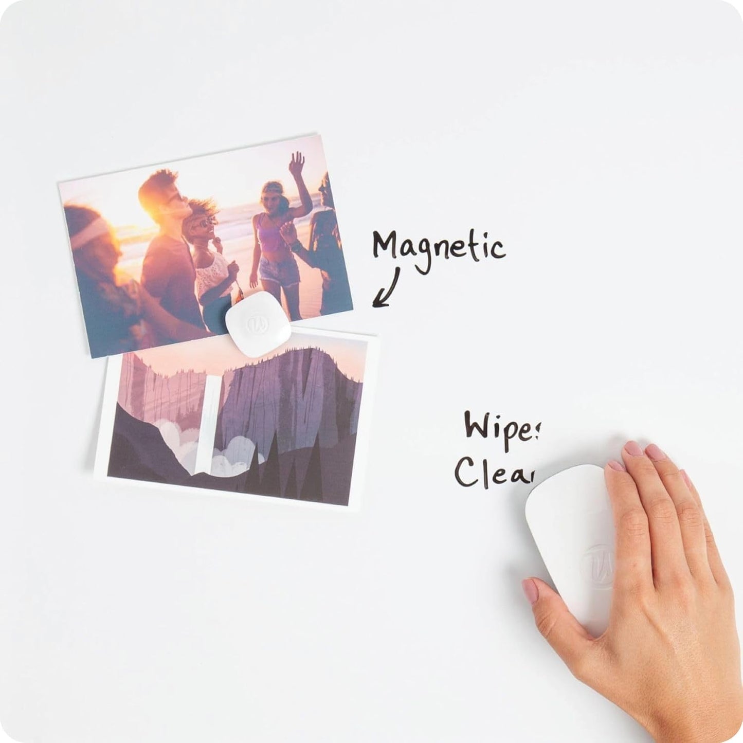 U Brands Contempo Magnetic Dry Erase Board - 11" x 14" Gray Modern Frame with Magnet & Marker
