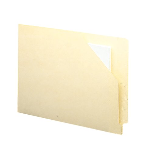 Smead End Tab File Jacket with Antimicrobial Product Protection, Reinforced Straight-Cut Tab, Flat-No Expansion, Letter Size, Manila, 100 per Box (75715)