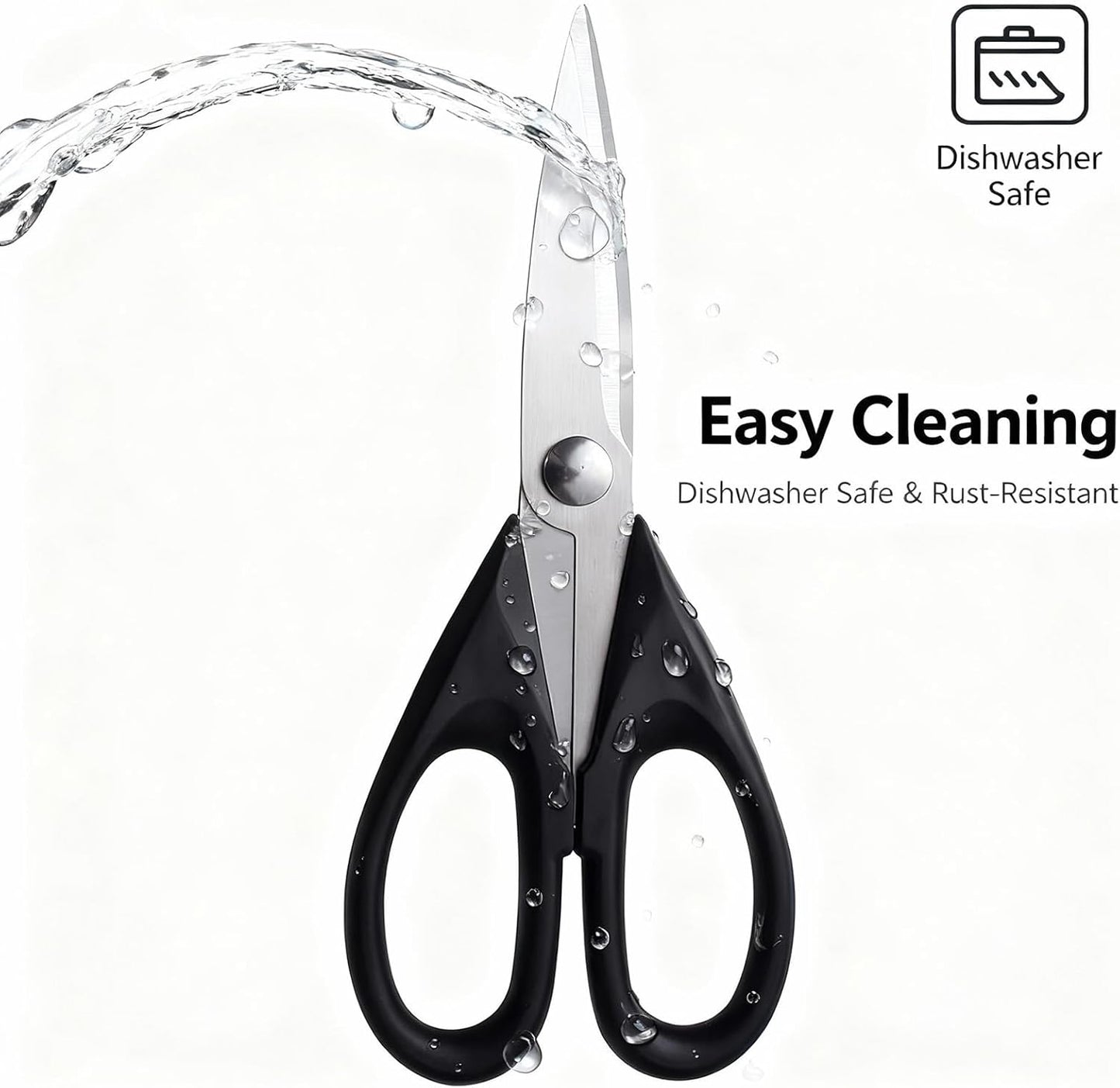 Skiennix Kitchen Shears - 8.7" Professional Heavy-Duty Scissors | Rust-Resistant Stainless Steel, Ergonomic Grip