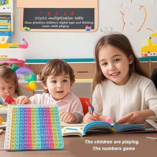 AK-SHIP ?Multiplication Table Learning Chart, 12X12 Multiplication, Design Number Fidget Math Toy for Teachers and Students to Create Various Mathematical Operations, Fidget Learning Math Games