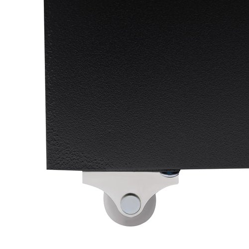 3 Drawers Rolling File Cabinet with Lock, 18.3" H Metal Filing Cabinets, Wheeled Vertical Filing Organization Under Desk for Home Office, Heavy Duty for A4/Letter/Legal Size File (Black, 3 Drawer)