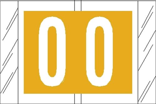 Tabbies Original COL'R'TAB 11000 Series Numeric Label Kit, 1 Roll Each, 0-9, 1" H x 1-1/2"W, Heavy Duty, Made in The USA, (10 Rolls) 500 Labels/Roll