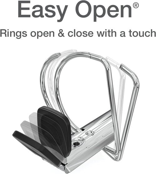 Oxford 3 Ring Binders - 1.5 Inch ONE-Touch Easy Open D Rings | 375-Sheet Capacity, Natural Pastels, 4 Pack