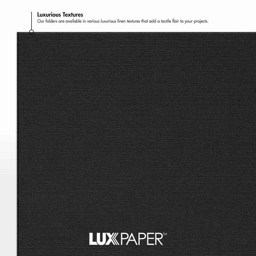 Certificate Holders (9 1/2 x 12) - Deep Black Linen (100 Qty.) | Perfect for Award Recognition, Certificates, Documents and More! | CHEL-185-DDBLK100-100