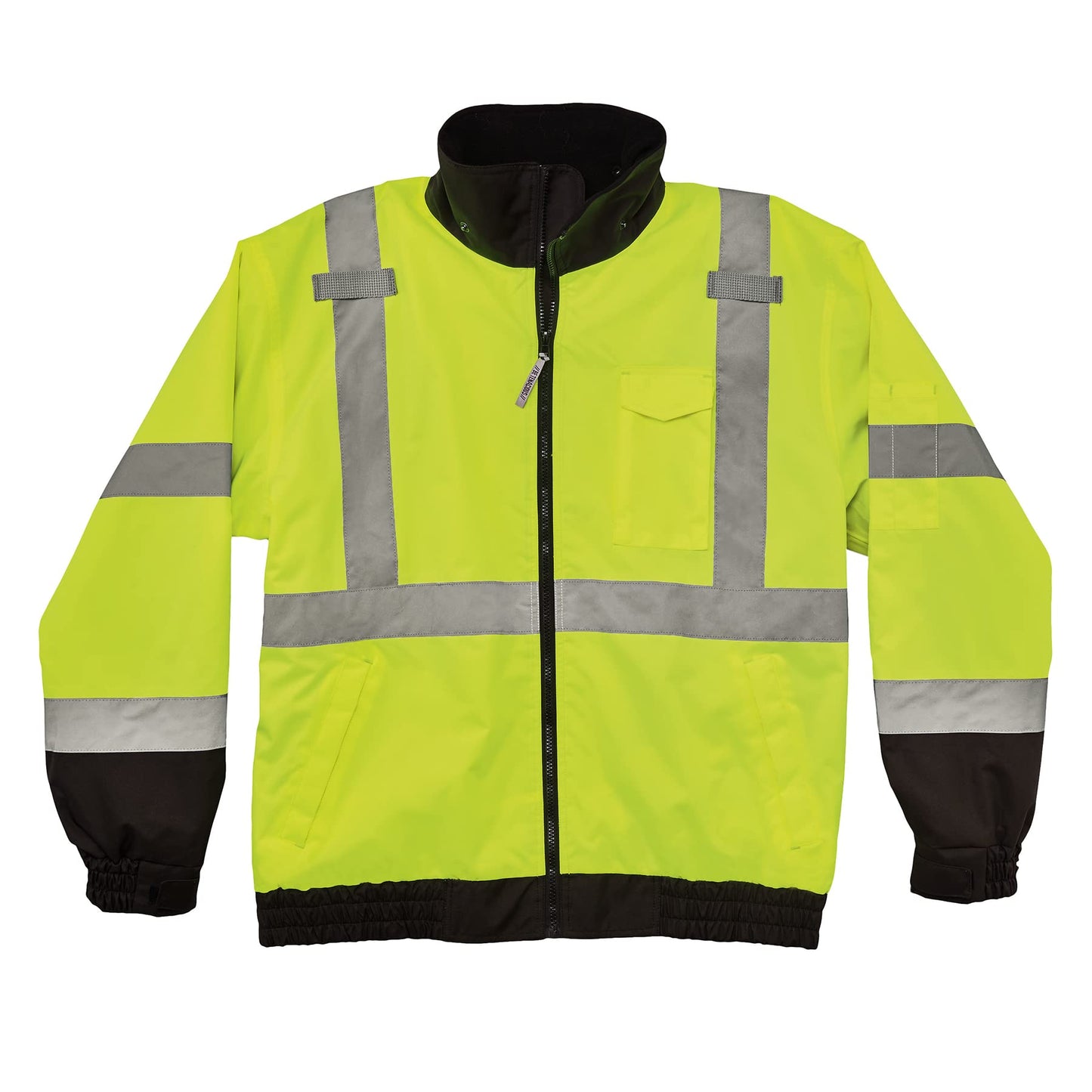 High Visibility Reflective Winter Bomber Jacket, Zip Out Fleece Liner, ANSI Compliant, Ergodyne GloWear 8379