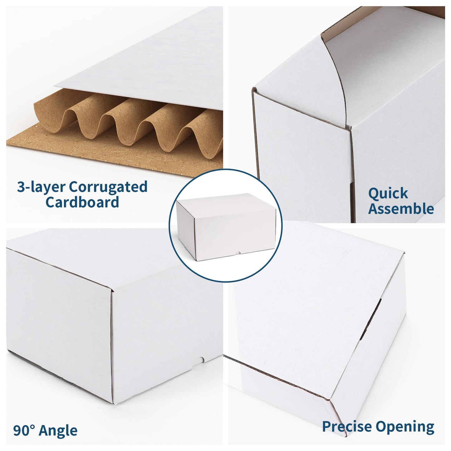 ZBEIVAN 12x10x6 White Shipping Boxes Set of 15, Corrugated Cardboard Mailer Boxes for Packaging Small Business Mailing Gifts
