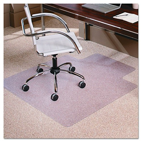 ES Robbins Chair Mat for Low Pile Carpet- Rectangle with Lip, Vinyl 36" x 48", Clear (128053)