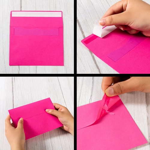 Skiennix A7 Envelopes - 100 Pack of Colorful Self-Adhesive Blank Cards | Perfect for Invitations